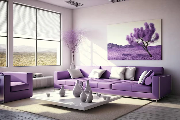 prurple living room ideas